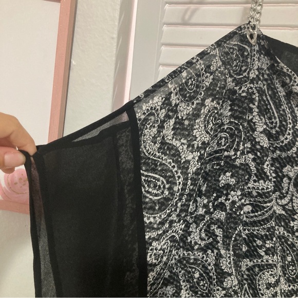 Michael Kors S Top Low Cut Open Cold Shoulders MK Logo Soft Blouse Chain. - Picture 4 of 6